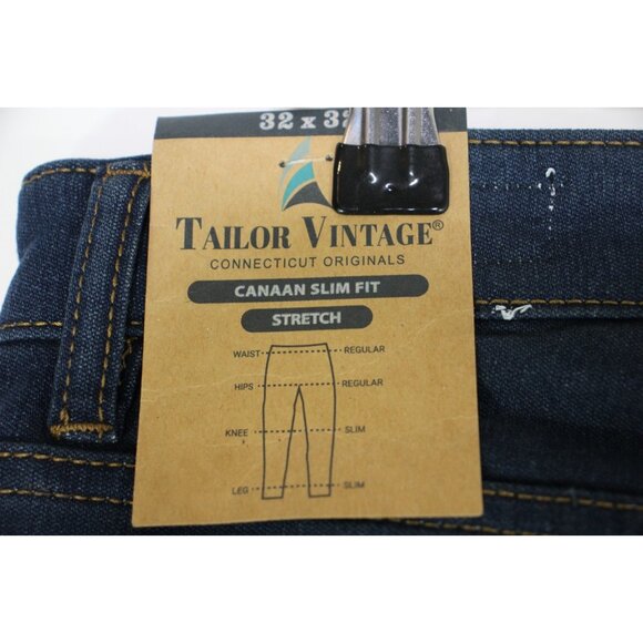 Tailor Vintage Mens 32 x 32 Canaan Slim Fit Stretch Jeans NEW F1313 - Picture 4 of 7